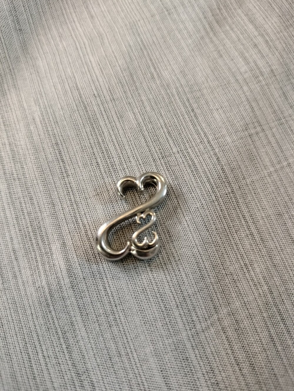 Authentic Jane Seymour "Open Hearts" Sterling Silver Double Heart Pendant